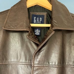 GAP genuine leather car coat Women’s Large, Men’s small